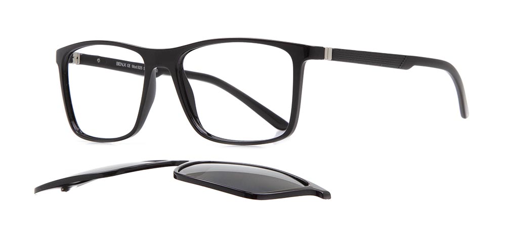 BENX FANTASIA Clipon Teenage Man Rectangular Full-Rimmed Ultem Polarize BXTR90 925-06